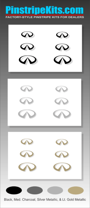 Infiniti emblem logo vinyl decal pinstripe graphic sticker stripe