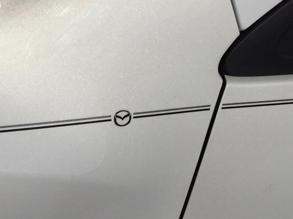 Mazda CX-9, Mazda CX-5, Mazda CX-3, Mazda6 Mazda3 Mazda2 Mazda5 vinyl pinstripe emblem stripe logo decal graphic