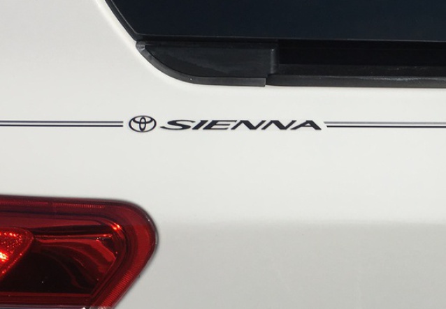 Logo Graphics Vinyl Decals Point Car Sticker 2Pcs For TOYOTA 2011-2016 Sienna