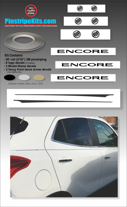 Buick Regal LaCrosse Envision Encore Enclave vinyl pinstripe emblem stripe logo decal graphic emblem logo vinyl decal pinstripe graphic sticker stripe