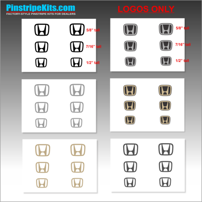 Honda Pilot Accord Civic CRV CR-V Odyssey Pilot Ridgeline Fit HRV HR-V Crosstour vinyl pinstripe emblem logo decal graphic stripe sticker kit