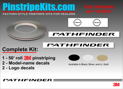 Nissan Altima Maxima Versa Xterra Pathfinder Titan versa Frontier Rogue Pathfinder Murano vinyl pinstripe emblem stripe logo decal graphic
