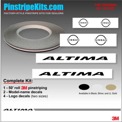 Nissan Altima Maxima Versa Xterra Pathfinder Titan versa Frontier Rogue Pathfinder Murano vinyl pinstripe emblem stripe logo decal graphic