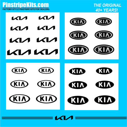 Kia Sportage Sorento Rio Optima Soul Sedona  vinyl pinstripe emblem stripe logo decal graphic
