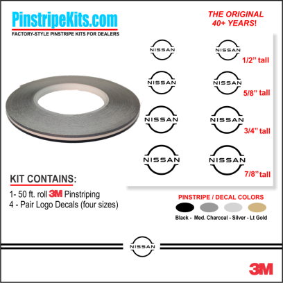 Nissan Altima Maxima Versa Xterra Pathfinder Titan versa Frontier Rogue Pathfinder Murano vinyl pinstripe emblem stripe logo decal graphic