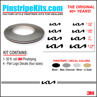 Kia Sportage Sorento Rio Optima Soul Sedona  vinyl pinstripe emblem stripe logo decal graphic
