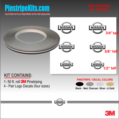 Nissan Altima Maxima Versa Xterra Pathfinder Titan versa Frontier Rogue Pathfinder Murano vinyl pinstripe emblem stripe logo decal graphic