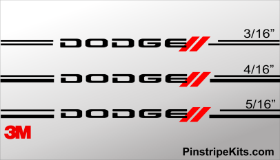 Dodge Vinyl Logo Emblem Decal Pin Stripe