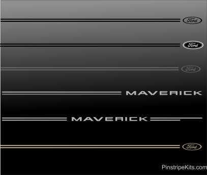 Ford Maverick Ranger, Maverick, focus, explorer, f150, expedition, taurus, escape, fusion, vinyl pinstripe emblem stripe logo decal graphic