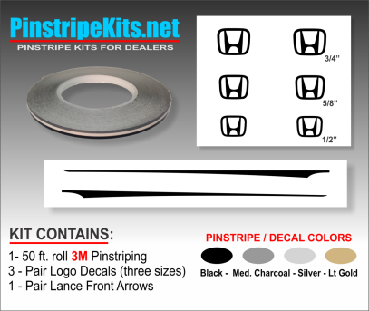 Honda vinyl logo decal emblem pinstripe stripe graphics  kit