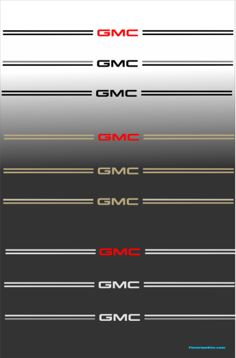 GMC Terrain Sierra acadia terrain yukon envoy vinyl pinstripe emblem stripe logo decal graphic