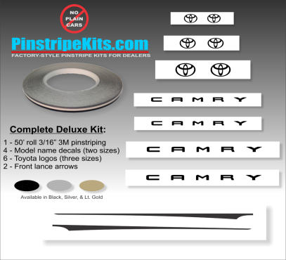 Toyota,auto,car,vehicle,vinyl,sticker,stickers,pinstripe,pinstripes,stripes,small,logo,logos,small,decal,decals,emblem,emblems,graphic,graphicsToyota Camry Corolla Rav4 Tundra Tacoma 4Runnner Highland