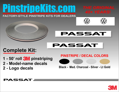 VW Volkswagon Jetta Passat Beetle vinyl pinstripe emblem stripe logo decal graphic