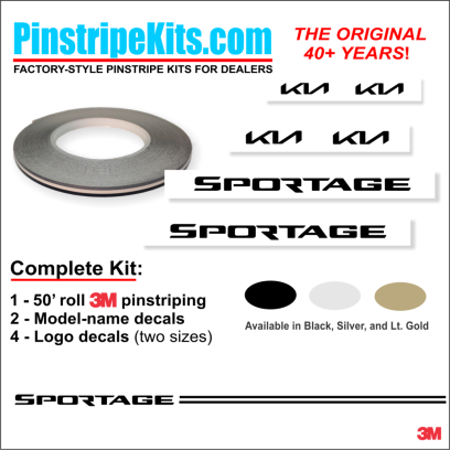 Kia Sportage Sorento Rio Optima Soul Sedona  vinyl pinstripe emblem stripe logo decal graphic