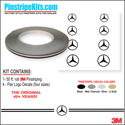 Mercedes-Benz vinyl pinstripe emblem stripe logo decal graphic