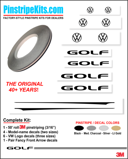 VW Volkswagon Jetta Passat Beetle vinyl pinstripe emblem stripe logo decal graphic