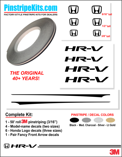Honda Pilot Accord Civic CRV CR-V Odyssey Pilot Ridgeline Fit HRV HR-V Crosstour vinyl pinstripe emblem logo decal graphic stripe sticker kit