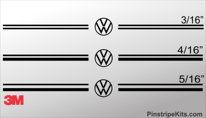 VW Volkswagon Jetta Passat Beetle vinyl pinstripe emblem stripe logo decal graphic