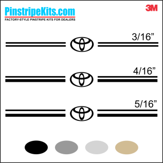 Toyota vinyl logo emblem decal pin stripe graphic