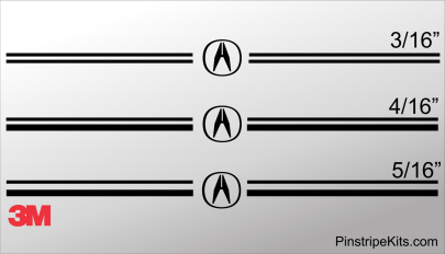 Acura vinyl logo emblem decal pin stripe
