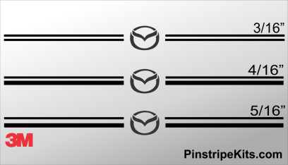 Mazda vinyl logo emblem decal pin stripe graphic