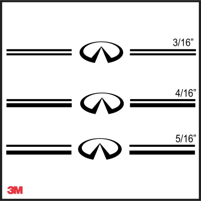 Infiniti vinyl logo emblem decal pin stripe graphi