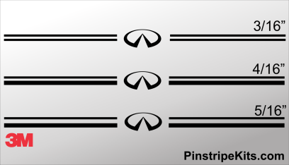 Infiniti vinyl logo emblem decal pin stripe graphi