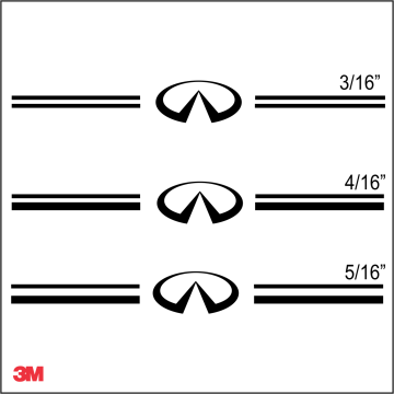 Infiniti vinyl logo emblem decal pin stripe graphi
