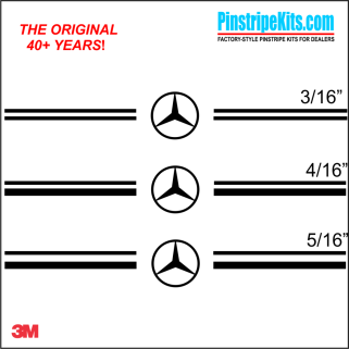 Mercedes-Benz vinyl logo emblem decal pin stripe graphic
