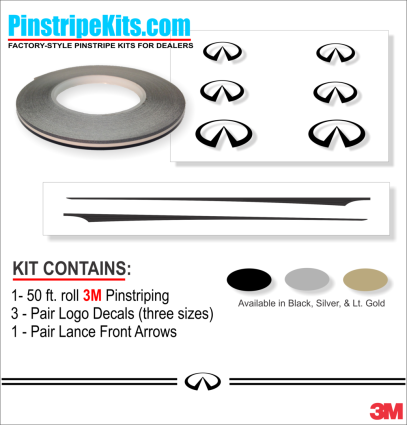 Infiniti vinyl pinstripe emblem stripe logo decal graphic sticker
