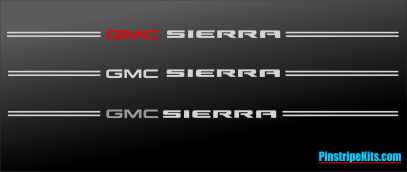 GMC Sierra Acadia terrain yukon envoy canyon denali vinyl pinstripe emblem stripe logo decal graphic