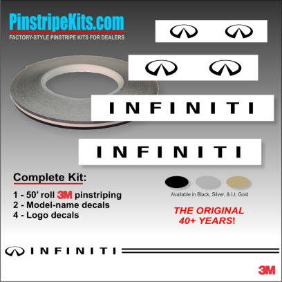 Infiniti emblem logo vinyl decal pinstripe graphic sticker stripe