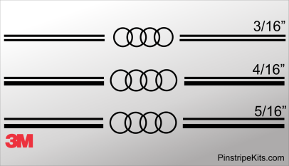 Audi vinyl logo emblem decal pin stripe