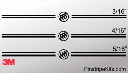 Buick Vinyl Stripes Decal Logo Emblem Pinstripe Kit
