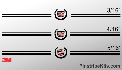 Cadillac Vinyl Stripes Decal Logo Emblem Pinstripe Kit