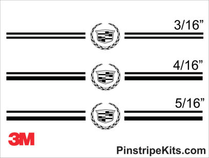 Cadillac Vinyl Stripes Decal Logo Emblem Pinstripe Kit