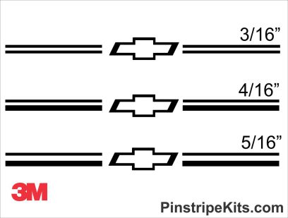 Chevrolet vinyl logo decal pin stripe emblem