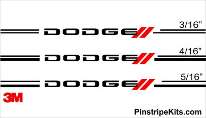 Dodge Vinyl Logo Emblem Decal Pin Stripe