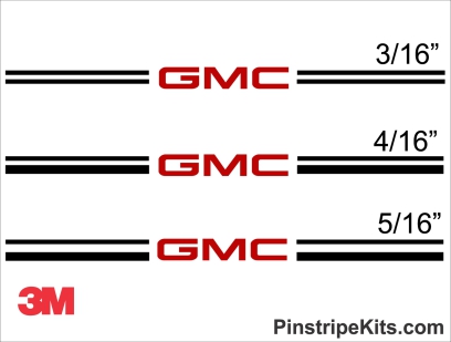 GMC Vinyl Logo Emblem Decal Pin Stripe
