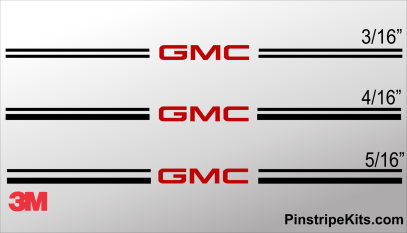 GMC Vinyl Logo Emblem Decal Pin Stripe