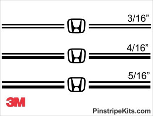 Honda vinyl logo decal emblem pinstripe stripe graphics  kit