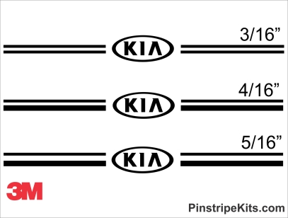 Kia vinyl logo decals emblem pinstripe stripe kit