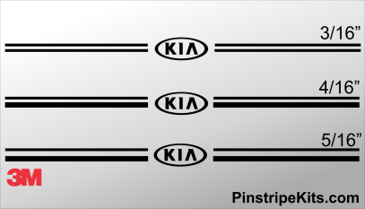 Kia vinyl logo decals emblem pinstripe stripe kit