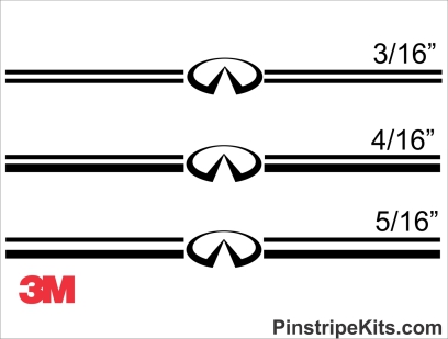 Infiniti vinyl logo emblem decal pin stripe graphi