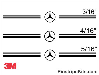 Mercedes-Benz vinyl logo emblem decal pin stripe graphic