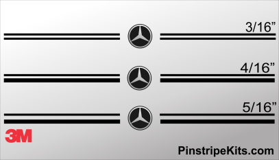 Mercedes-Benz vinyl logo emblem decal pin stripe graphic