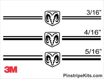 Ram Truck vinyl logo emblem decal pin stripe graphic