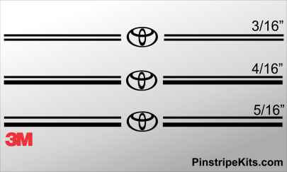 Toyota vinyl logo emblem decal pin stripe graphic