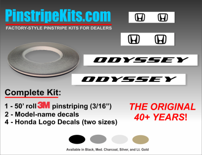Honda Pilot Accord Civic CRV CR-V Odyssey Pilot Ridgeline Fit HRV HR-V Crosstour vinyl pinstripe emblem logo decal graphic stripe sticker kit