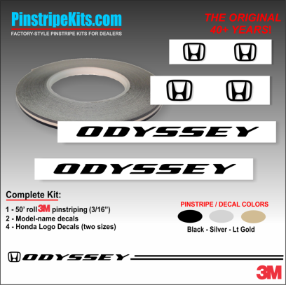Honda Pilot Accord Civic CRV CR-V Odyssey Pilot Ridgeline Fit HRV HR-V Crosstour vinyl pinstripe emblem logo decal graphic stripe sticker kit